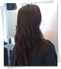 Woman with hair extensions 