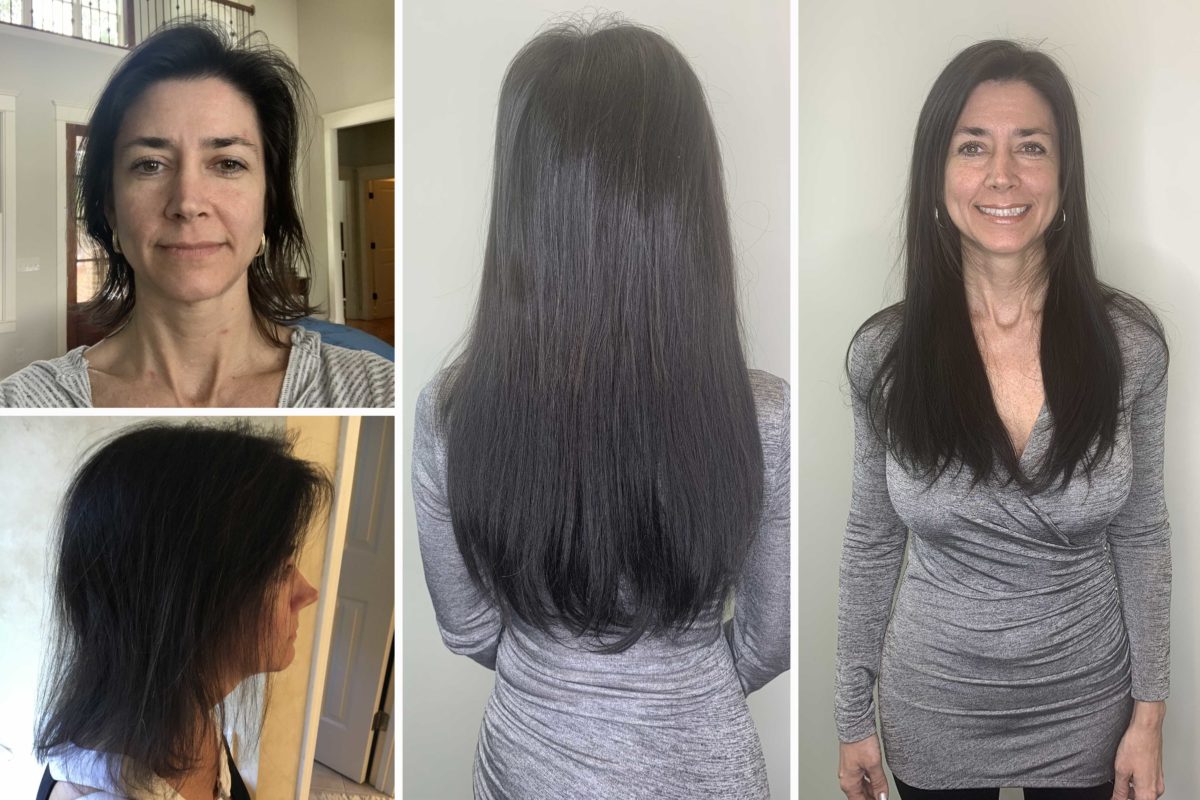 Before and After - Hotheads Hair Extensions