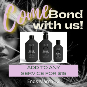 Come Bond with us! Add to any service for $15. Ends March 12th.