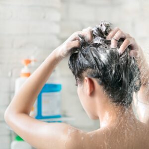 Woman Washing her hair