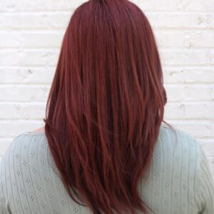 Red haircolor by Brittany at our Atlanta Salon
