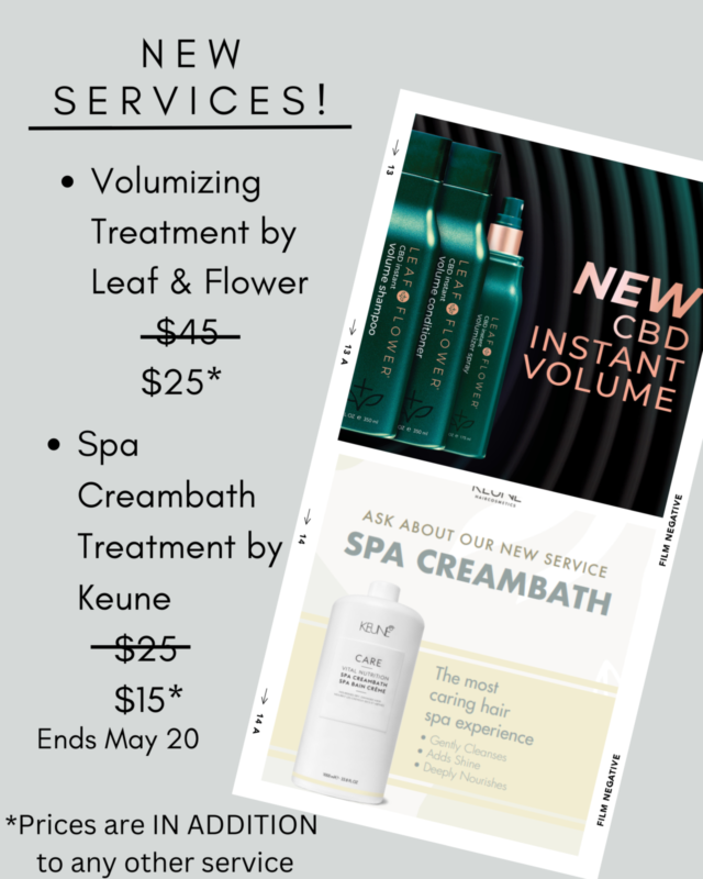 Treatment Specials through May 20th, 2023