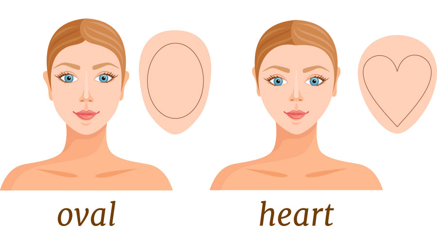 Oval and Heart Shaped Faces