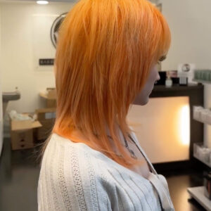 tangerine hair color and haircut