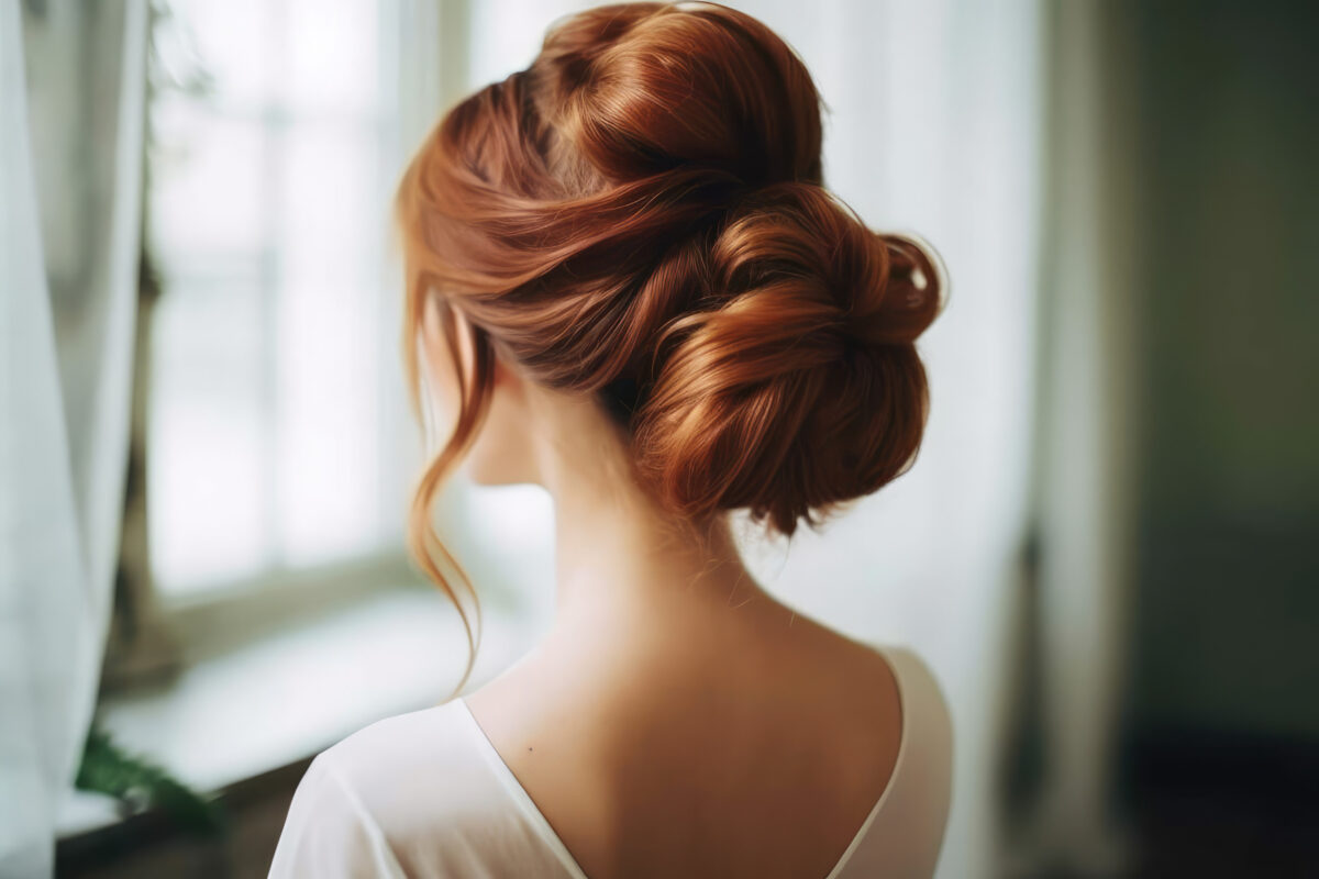 Wedding special occasion hairstyles for long hair look form back professional photography