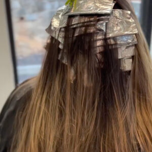 Hair in the foils.