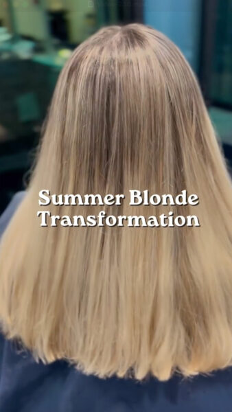 Summer Blonde Hair Transformation at Barrons London Salon in Buckhead