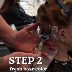 02 Step 2 - Base Color and Highlights - Hair Extensions Transformation.
