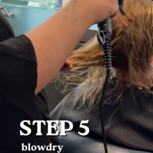 05 Step 5 - Blowdry - Hair Extensions Transformation.