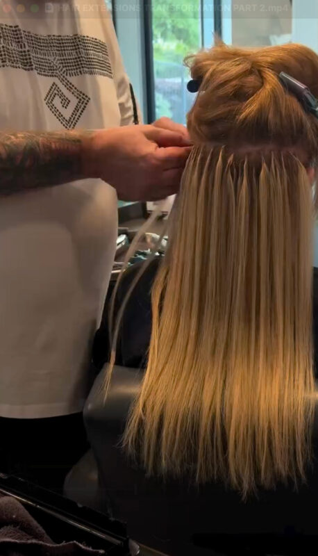 09 Step 9 - Day 2 Installing 150 to 200 tips - Hair Extensions Transformation