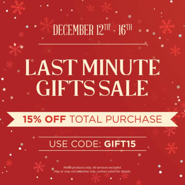 December 12th-16th, 2025 - Last Minute Gifts Sale! 15% off total purchase in the online store only.