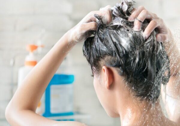 Woman Washing her hair